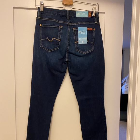 7 For All Mankind The Skinny Bair Denim SZ 28 NWT
